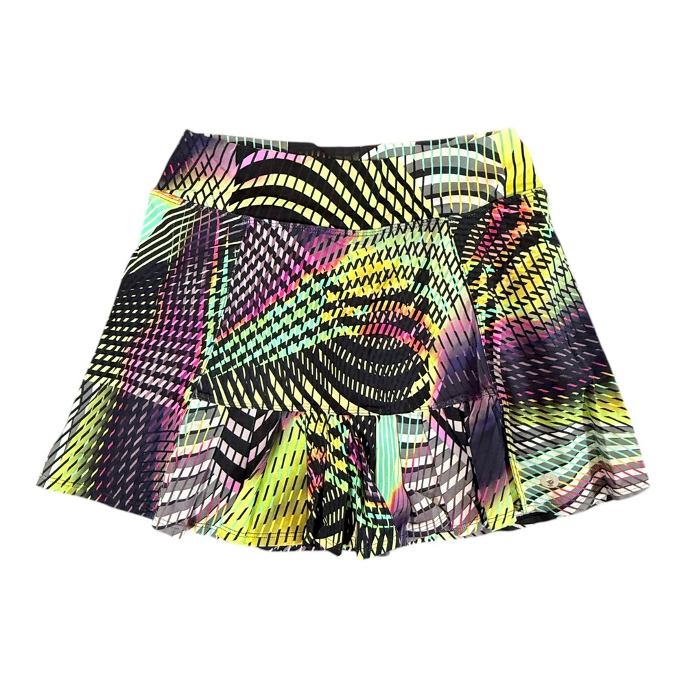 Dona Jo JoJo Skort Women Large Multicolor Abstract Print Athletic Pickleball